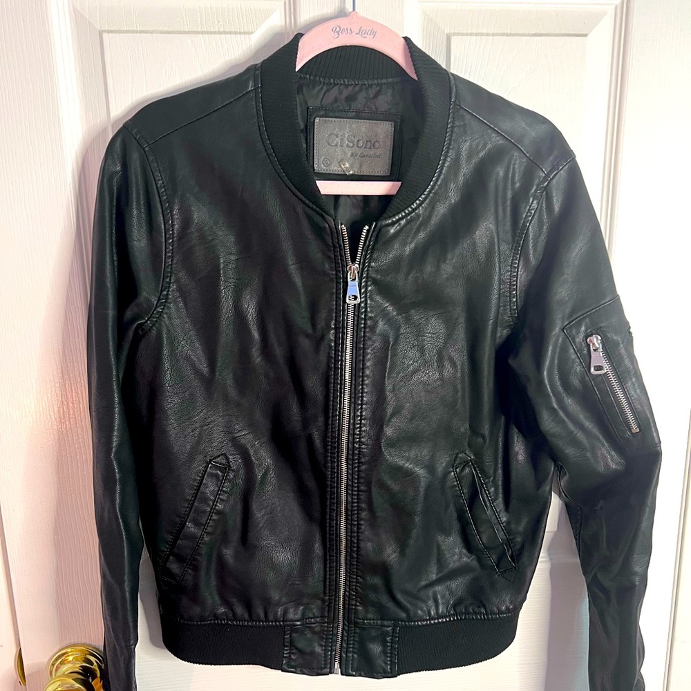 Women’s faux leather Moto jacket